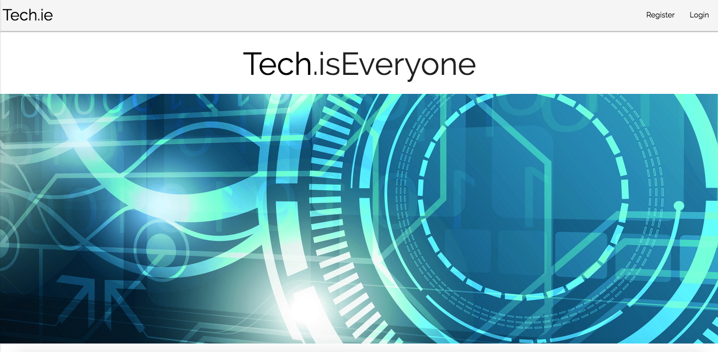 screen shot of tech.ie app